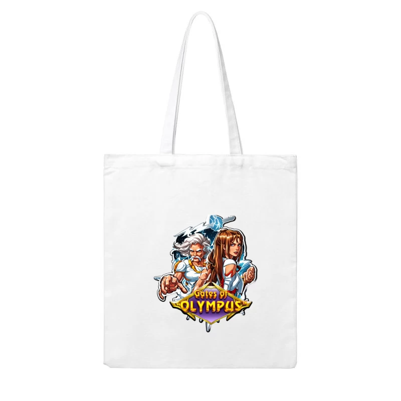 Gates of Olympus Game Artwork Cotton Tote Bag