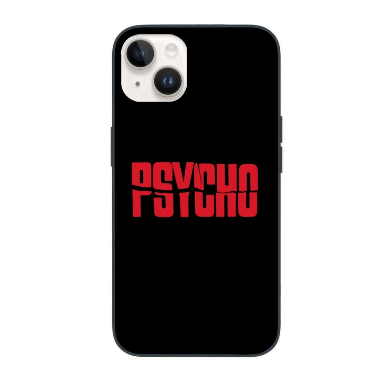 Red Typography Logo of Classic Horror Film "Psycho" iPhone Case