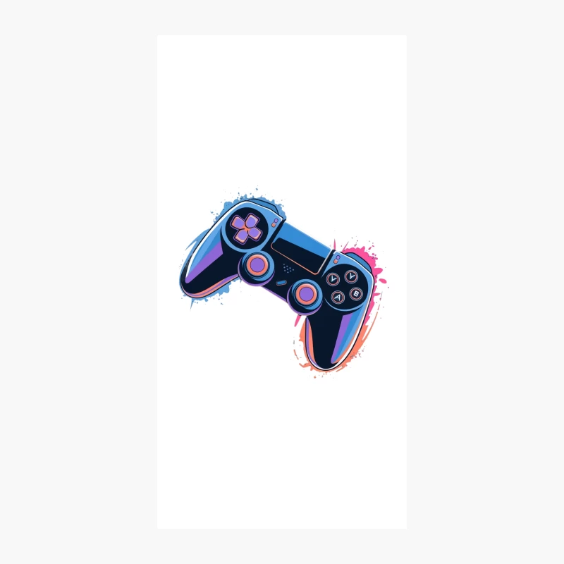Vibrant Digital Art of PlayStation Game Controller iPhone Case