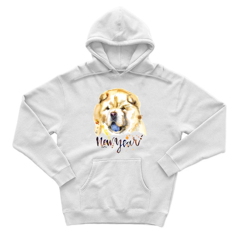 Portrait de Chien pour le Nouvel An Homme Sweat à capuche
