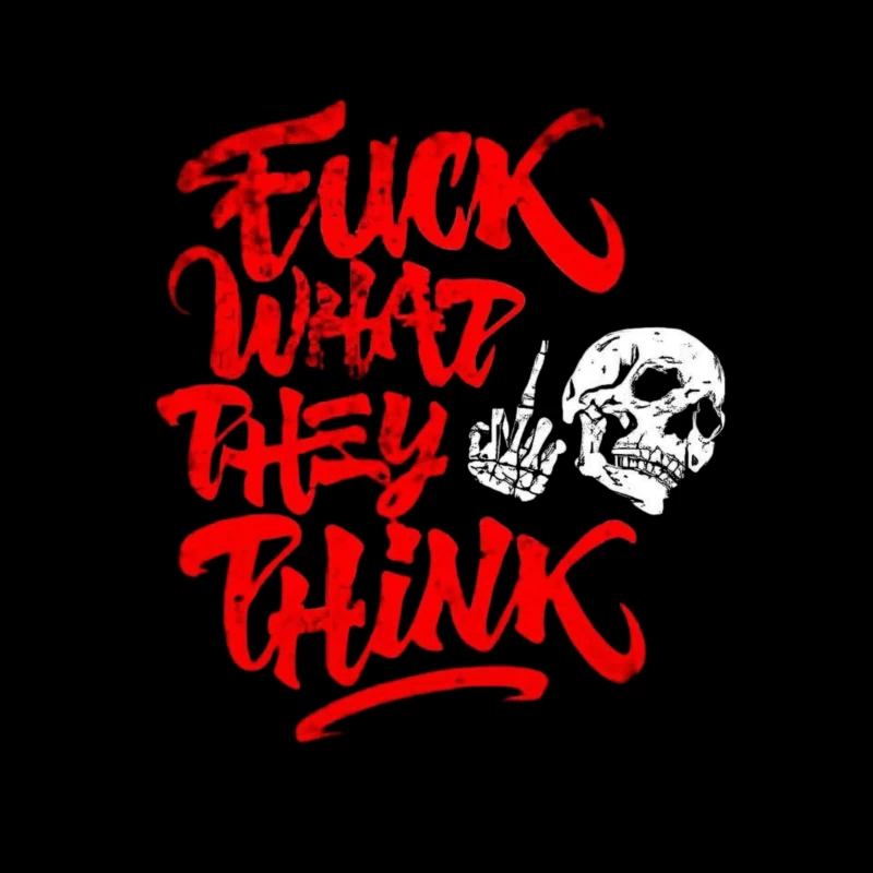 Rebellious Skull Graffiti Art Throw Pillow