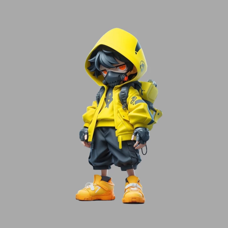 Kreatives Streetwear-Design mit gelbem Hoodie Herren Pullover Hoodie