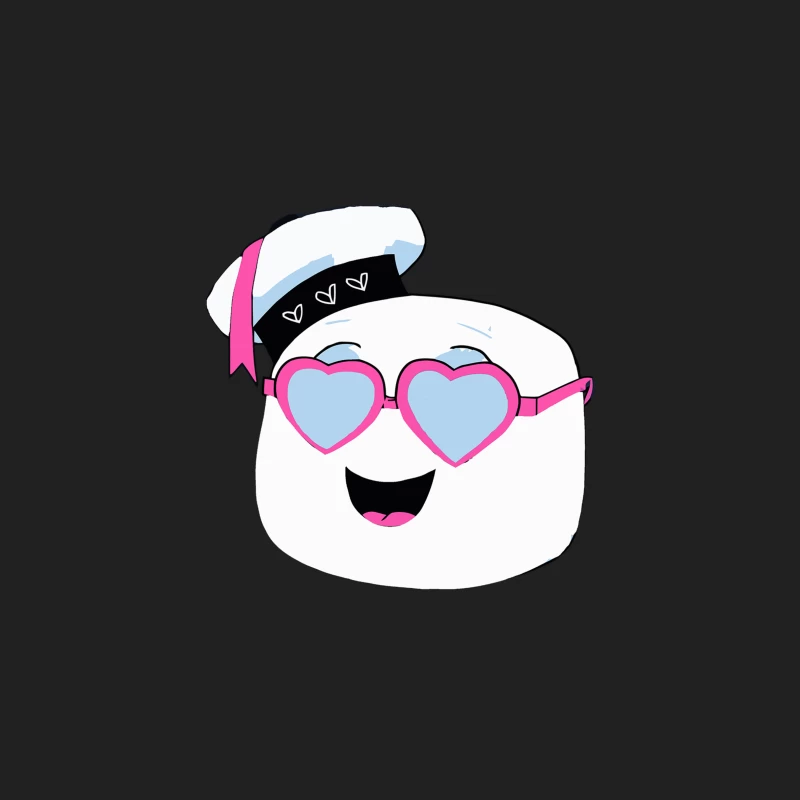 Cute Cartoon Sailor with Heart Sunglasses Bucket Hat
