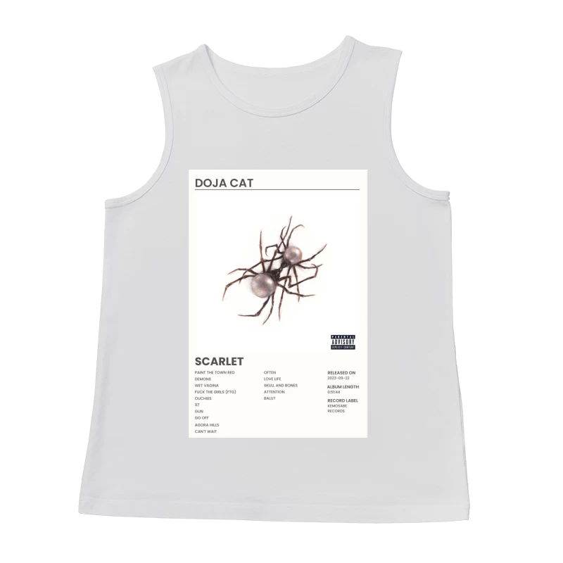 Doja Cat's Explicit Album "Scarlet" with Spider Artwork Male Tank Top