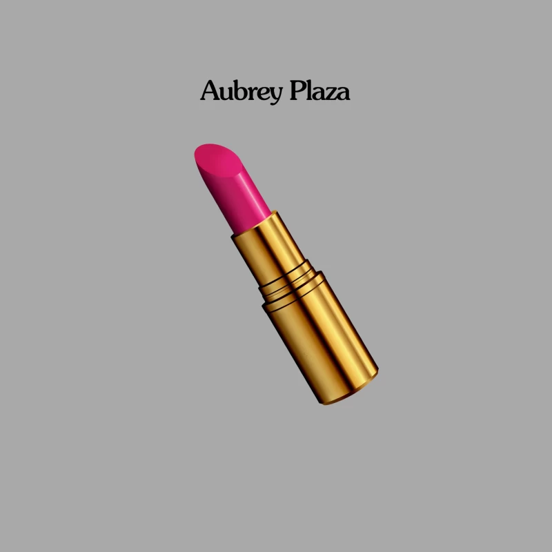 Pink Lipstick: Golden Glamour in Cosmetics Female Pullover Hoodie