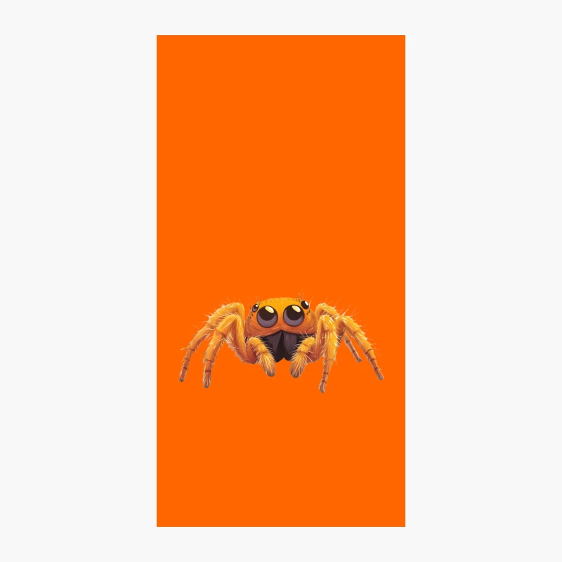 Cute Cartoon Orange Spider with Big Eyes iPhone Case