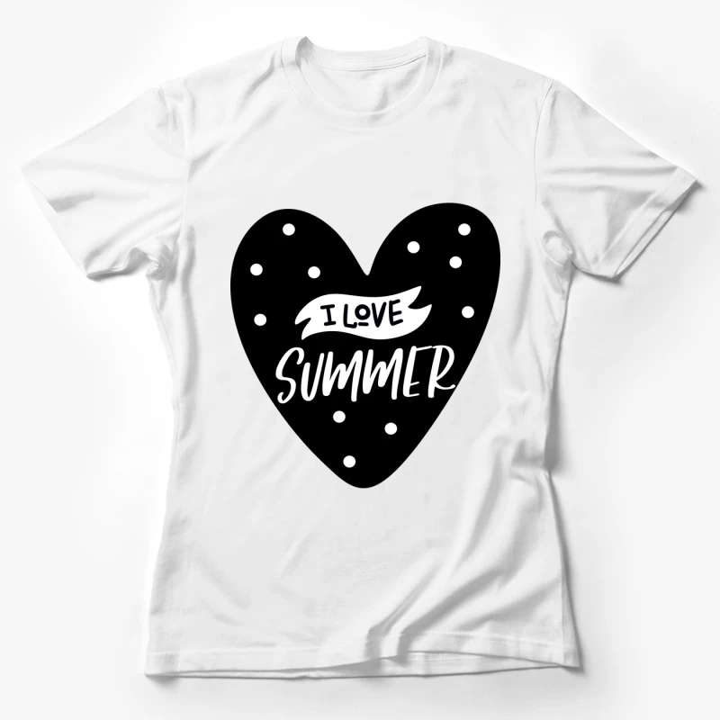 Cœur à pois: J'aime l'été Femme T-Shirt