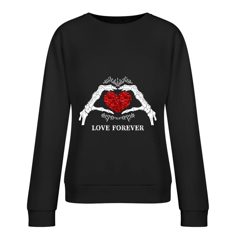 Liebe für immer Herzdesign Damen Pullover Sweatshirt