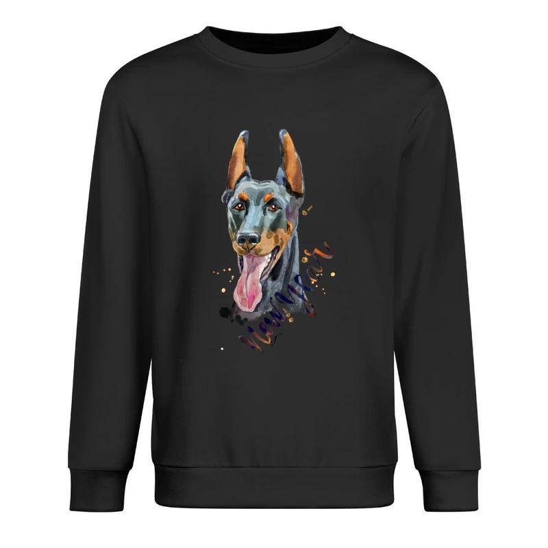 Portrait artistique d'un Doberman Homme Sweat-shirt à enfiler