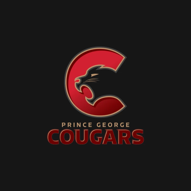 Prince George Cougars Hockey Team Logo Design Female Long Sleeve T-Shirt