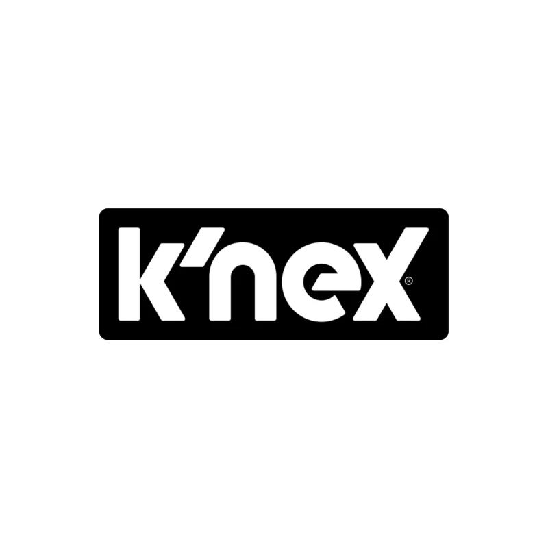 K'NEX Construction Toys Brand Logo in Black and White Desk Mat