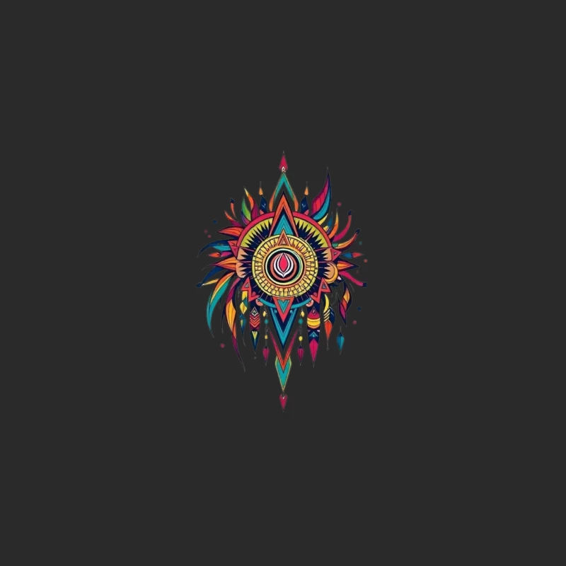 Vibrant Tribal Mandala Art Baseball Cap