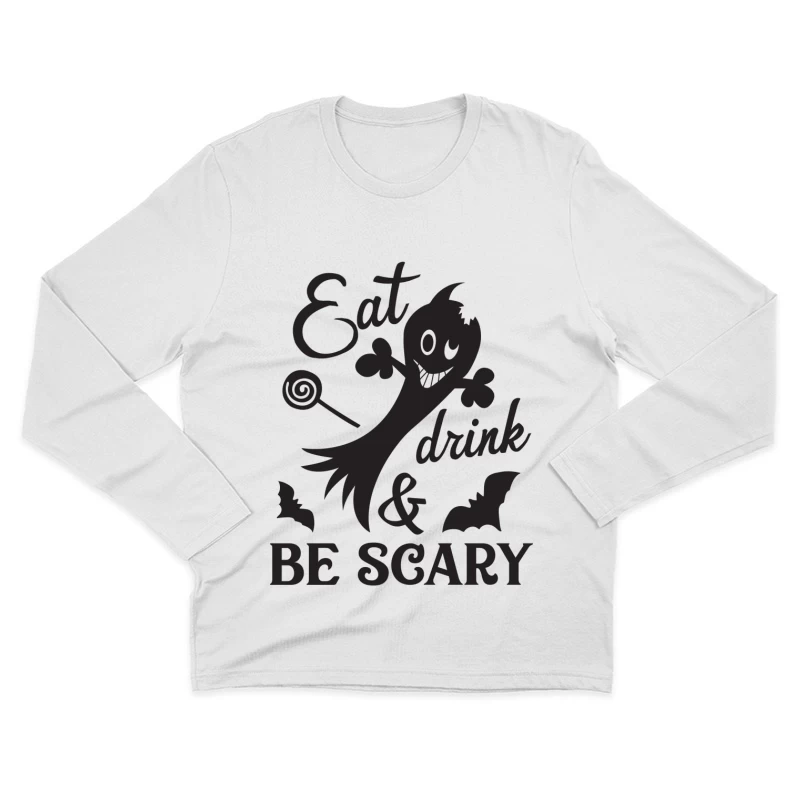 Fantôme amusant d'Halloween Homme Manches Longues T-Shirt