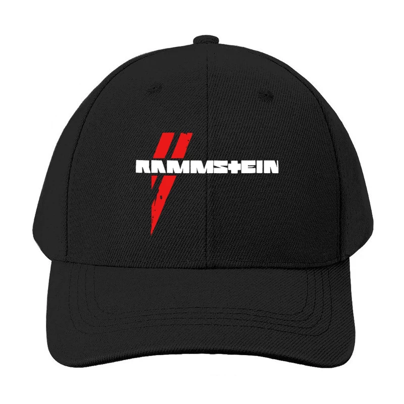 Rammstein Metal Band Logo in Red and White Baseball Cap