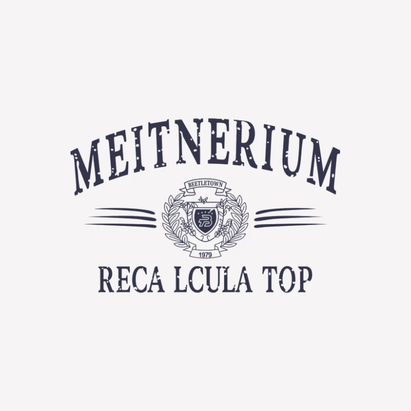 Meitnerium Design mit Emblem Herren T-Shirt