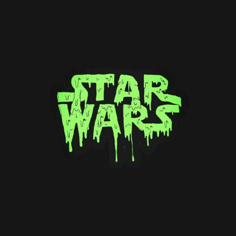 Grüne Tropfen-Star Wars-Logo Herren T-Shirt