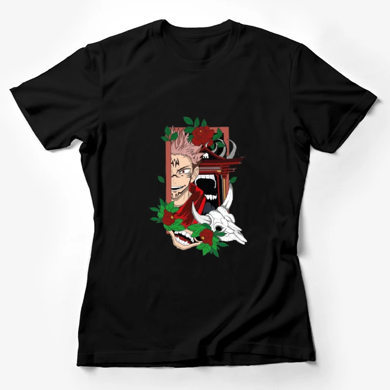 König des Fluchs mit Blumen Damen T-Shirt