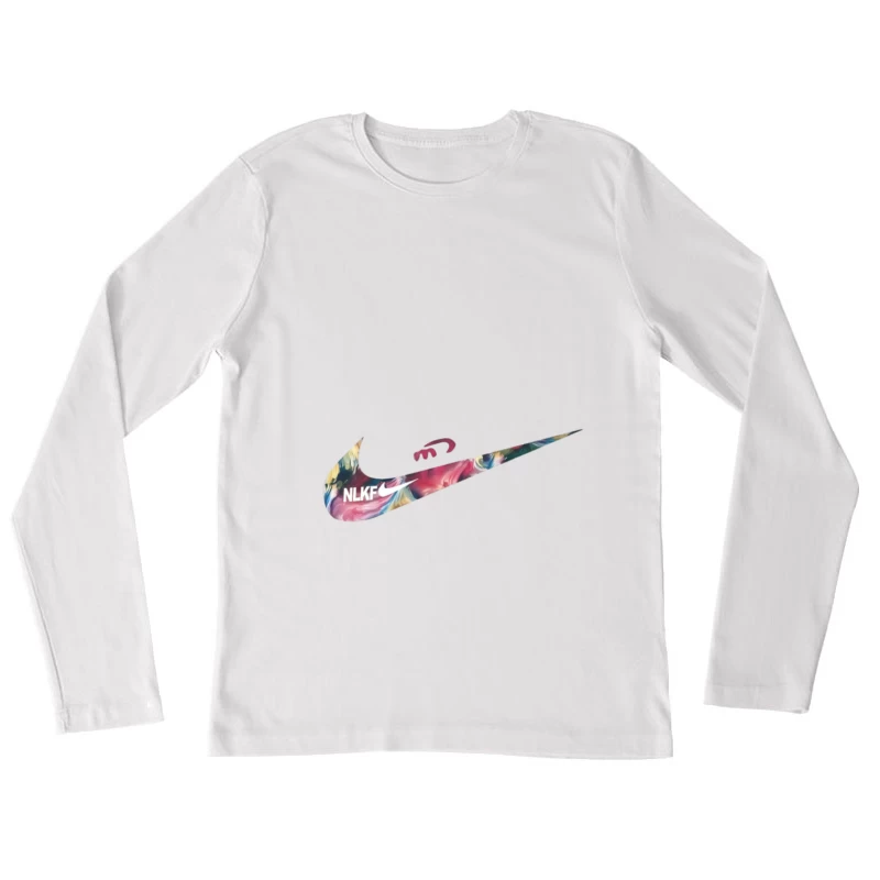 Kreatives Nike-Swoosh-Design Damen Langarm T-Shirt