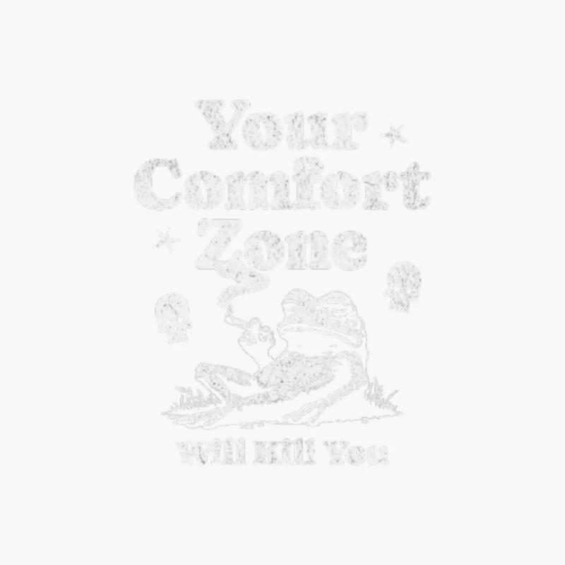 Comfort Zone Typography with Playful Dinosaur Design Cotton Tote Bag