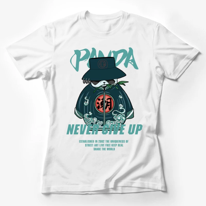Panda Motivationsdesign mit Hut Damen T-Shirt