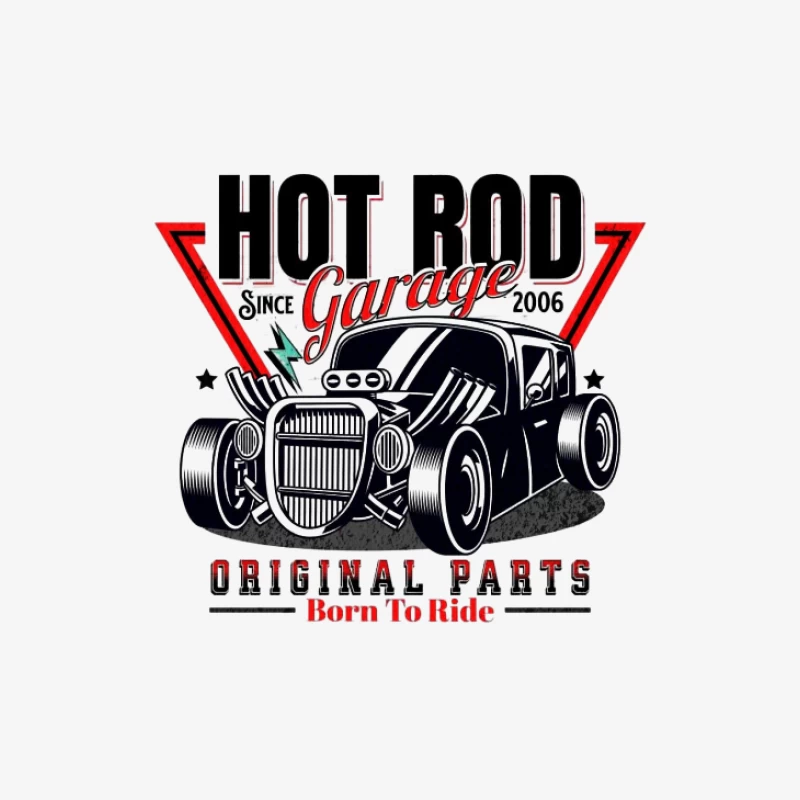 Hot Rod Garage Design mit Originalteilen Damen Langarm T-Shirt