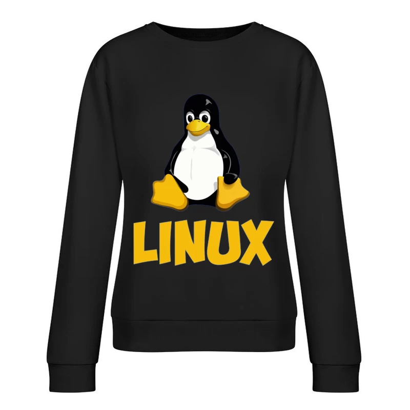 Tux: The Linux Operating System Mascot Logo Female Pullover Sweatshirt