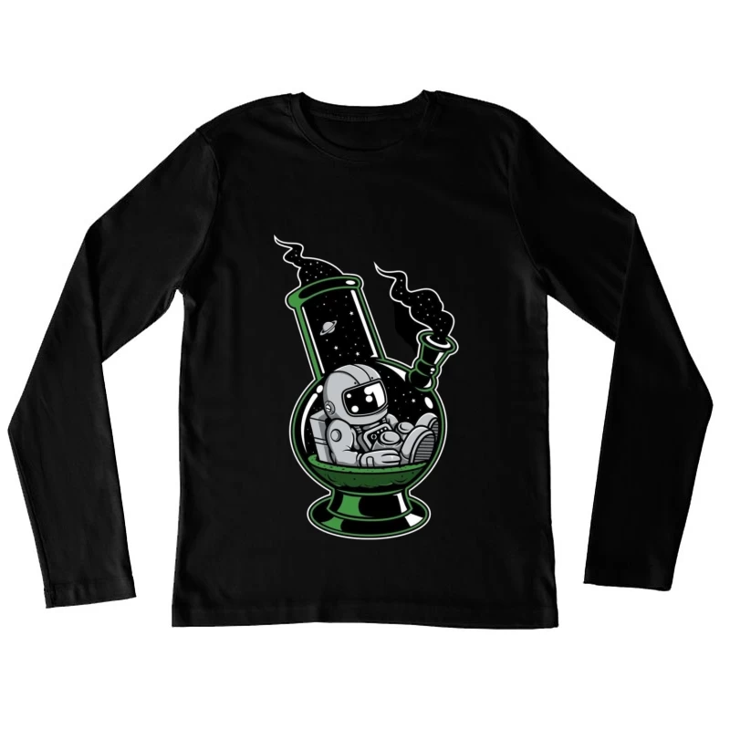 Cosmic Astronaut in a Bong Female Long Sleeve T-Shirt