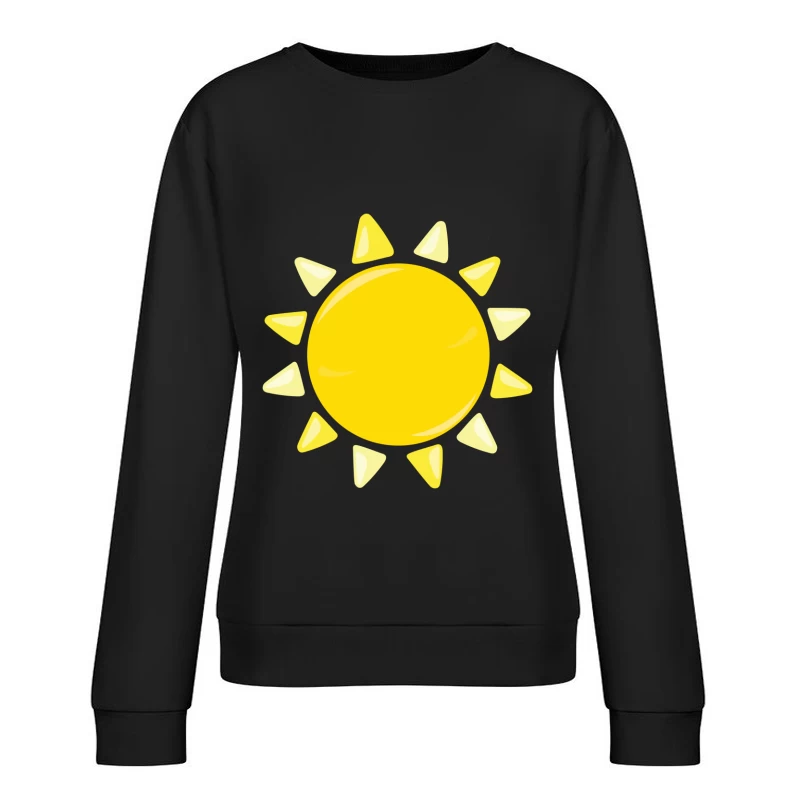 Soleil brillant avec rayons triangulaires Femme Sweat-shirt à enfiler