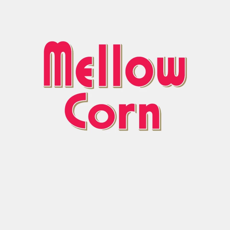 Retro Pink "Mellow Corn" Typography Logo Design Male Tank Top