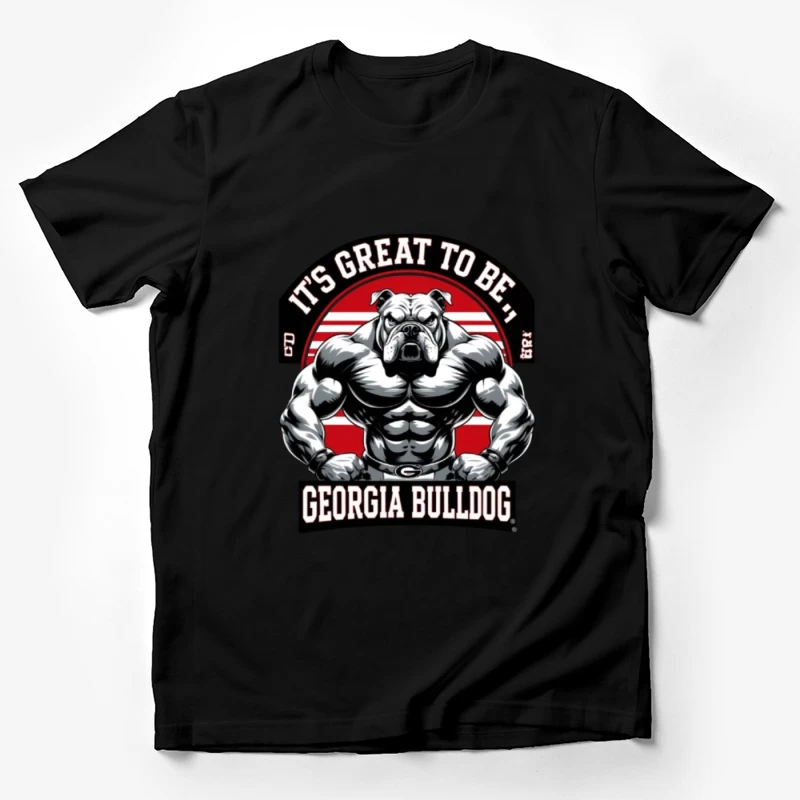 Georgia Bulldogs Mascot with Muscle Theme shirt for men & women Male T-Shirt