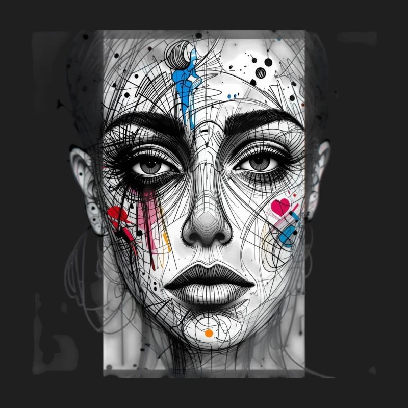 Abstract girl statue Throw Pillow