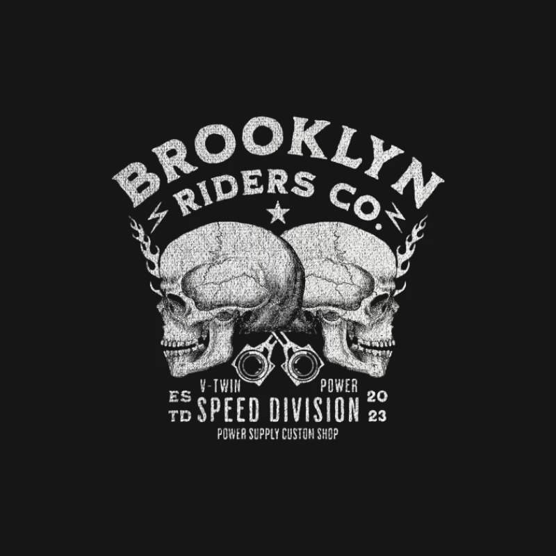 Design de Crâne Brooklyn Riders Femme T-Shirt