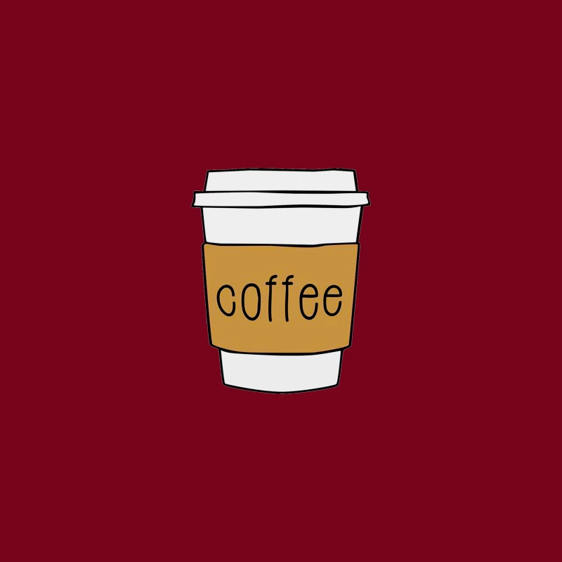 Coffee Cup Illustration Desk Mat