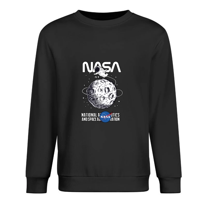 NASA-Entwurf mit Astronauten und Mond Herren Pullover Sweatshirt