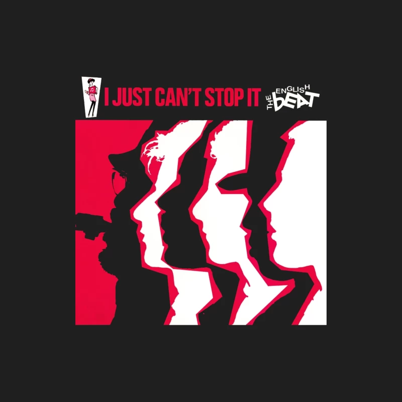 "I Just Can't Stop It" Abstract Red and White Album Cover Male Tank Top