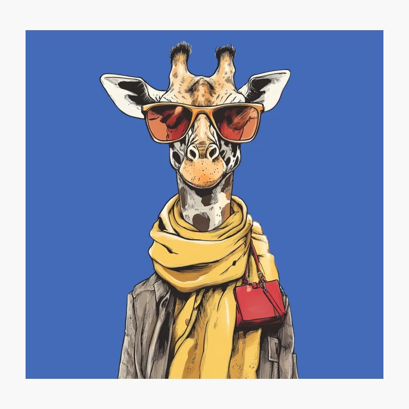 Fashion giraffe Throw Pillow