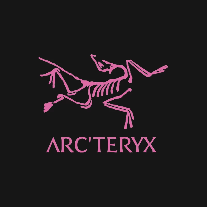 Archeopteryx Logo in Rosa Herren Langarm T-Shirt