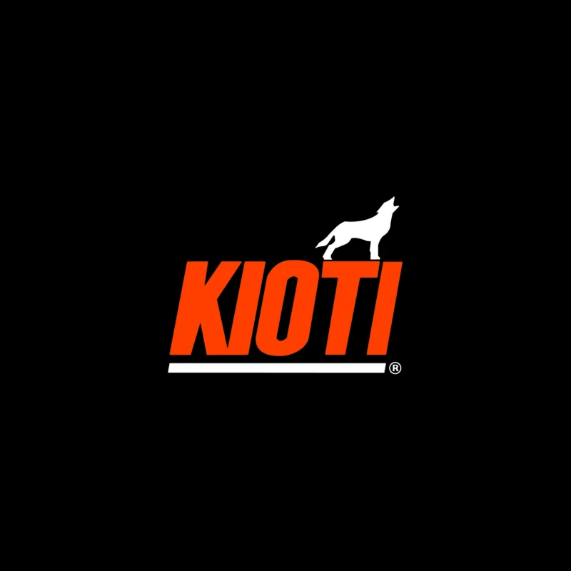 Kioti Farm Equipment Brand Logo with Wolf Silhouette Desk Mat