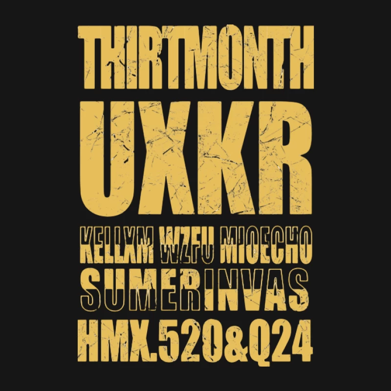 Rätselhafte Typografie auf zerkratztem Hintergrund Herren T-Shirt