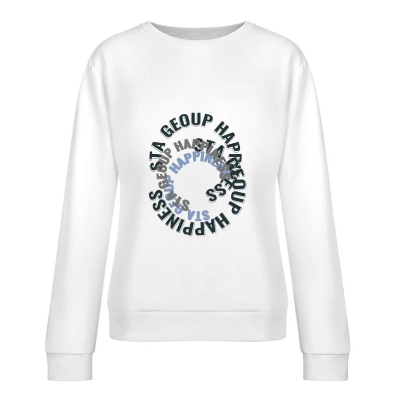 Design abstrait avec texte Femme Sweat-shirt à enfiler