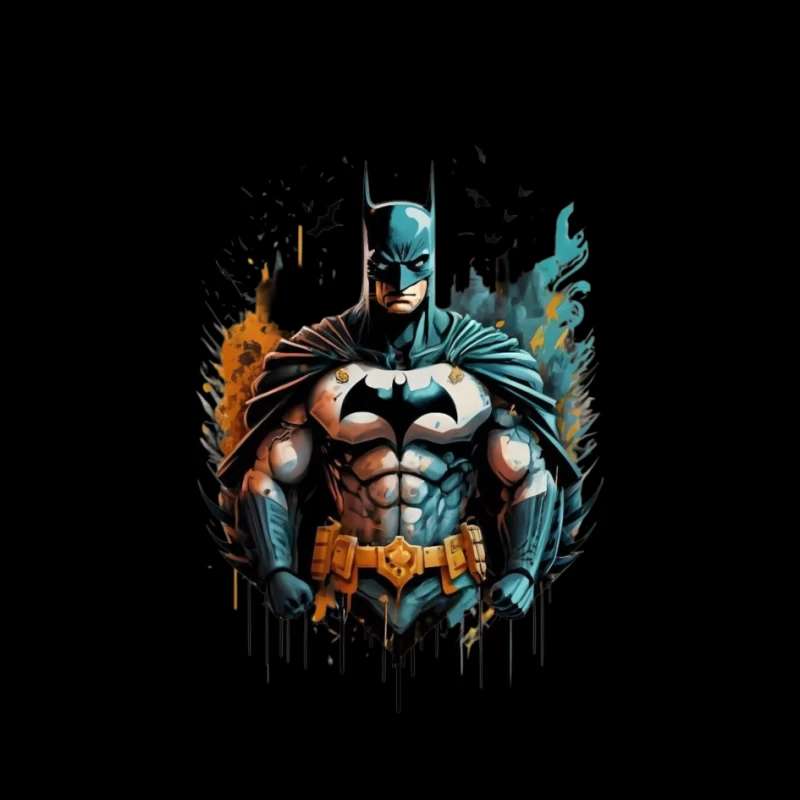 Dynamic Illustration of Batman Pin