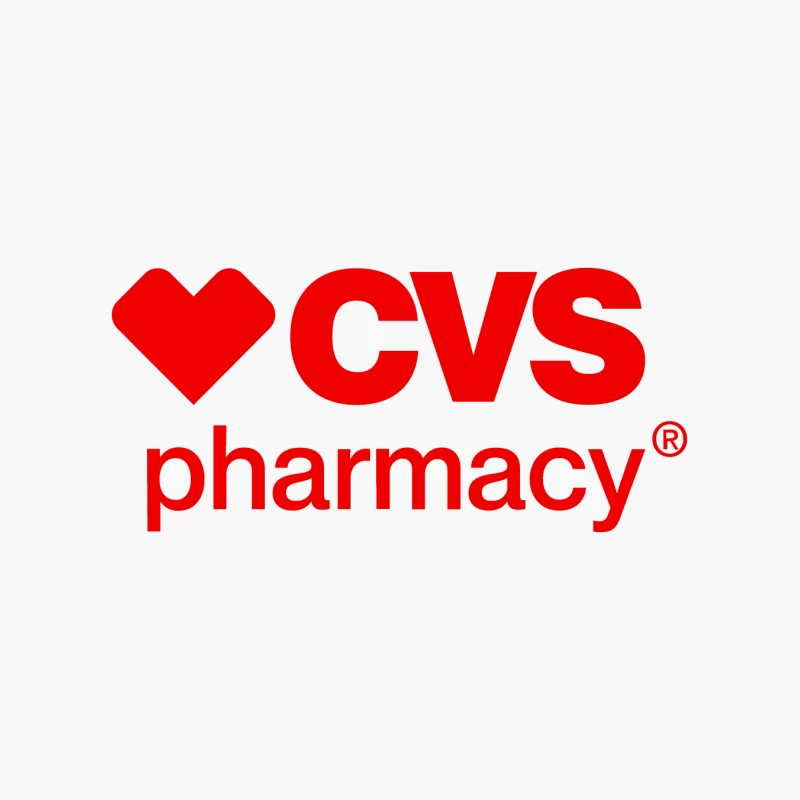 CVS Pharmacy Logo with Red Heart Symbol Cotton Tote Bag