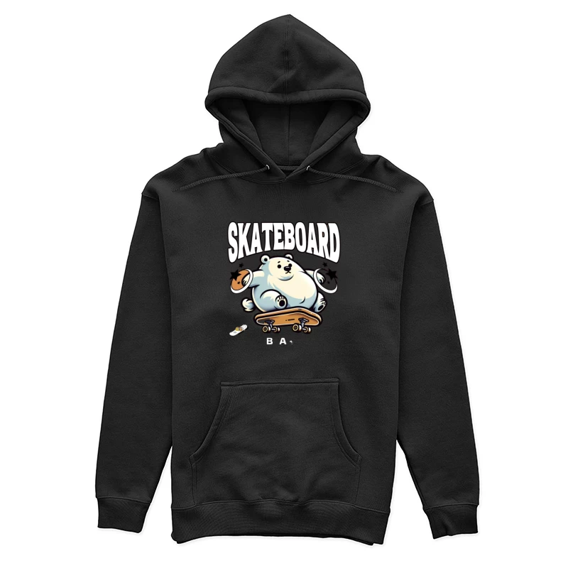 Niedlicher Eisbär auf einem Skateboard Damen Pullover Hoodie