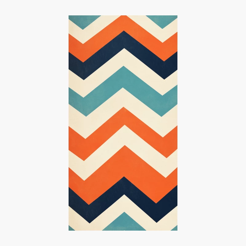 Retro Chevron Pattern: Geometric Color Block Design iPhone Case