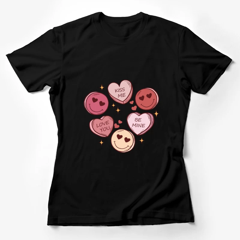 Süße Liebesherzen Design Damen T-Shirt