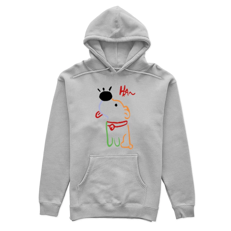Lustiger Hund mit rotem Halstuch Damen Pullover Hoodie