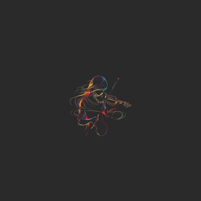 Colorful Violinist Illustration Baseball Cap