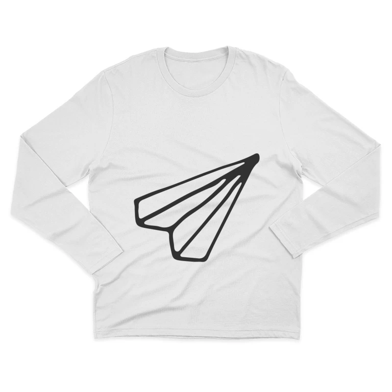 Icône d'avion en papier minimaliste Homme Manches Longues T-Shirt