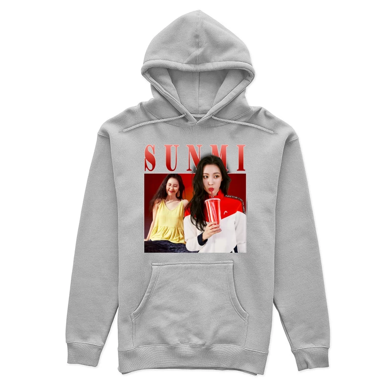 Two Young Women in Contrasting Yellow and Red Sporty Fashion Shoot Female Pullover Hoodie