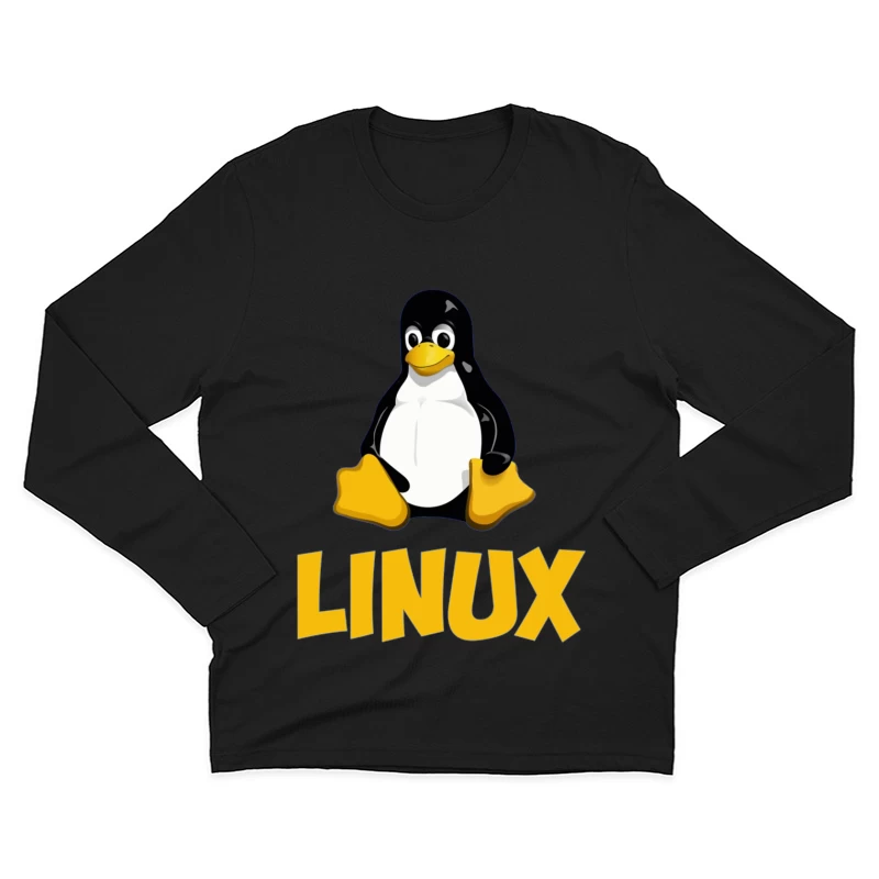 Tux: The Linux Operating System Mascot Logo Male Long Sleeve T-Shirt